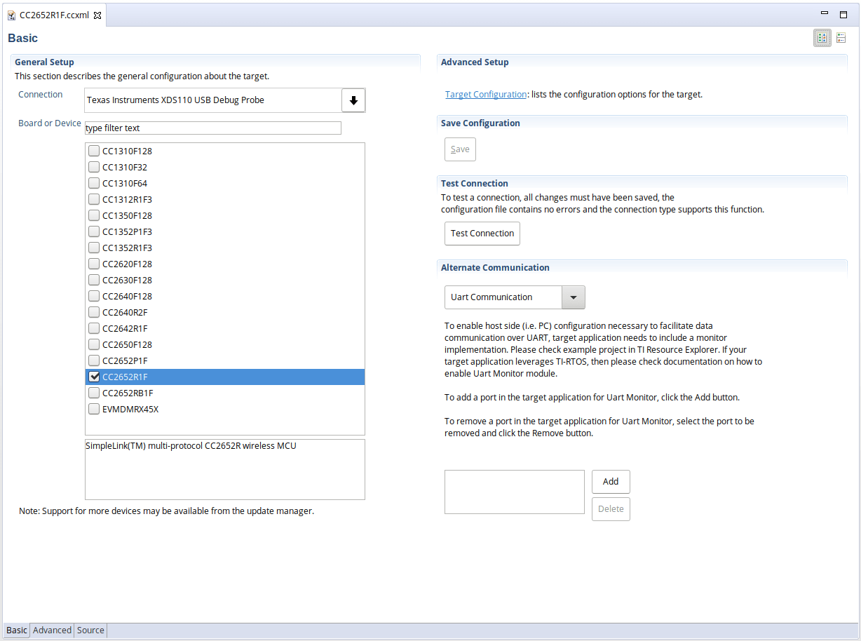 ccxml unable to access the dap error